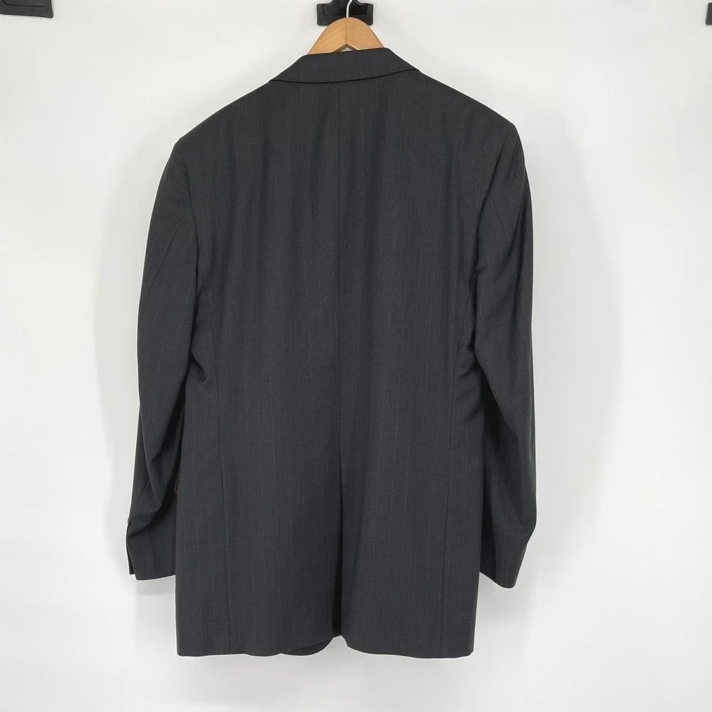 Ted Baker Endurance Mens 38R‎ Gray Pinstripe Wool Blazer Business Suit Jacket